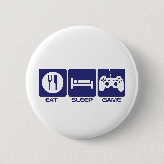 Eat Sleep Game 2 Inch Round Button (Front)
