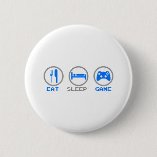 Eat Sleep Game Again - Gamer, geek video games 2 Inch Round Button