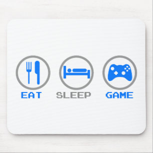 Eat Sleep Game Again - Gamer, geek video games Mouse Pad