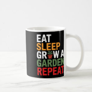 Eat Sleep Game Grow A Garden Repeat Vintage Gamer Coffee Mug