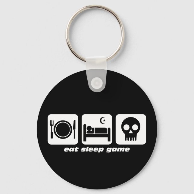 Eat sleep game keychain (Front)