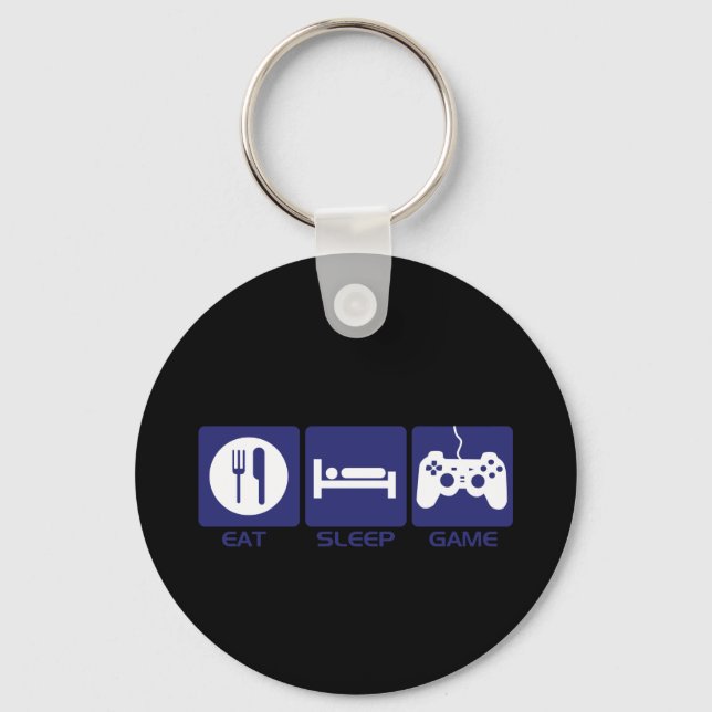 Eat Sleep Game Keychain (Front)