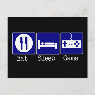 Eat, Sleep, Game Postcard