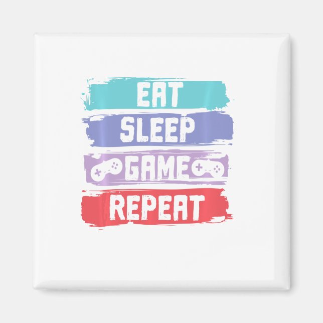 Eat Sleep Game Repeat Controller Magnet (Front)