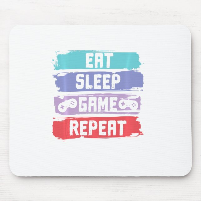Eat Sleep Game Repeat Controller Mouse Pad (Front)