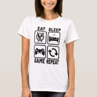 Eat Sleep Game Repeat Gamer Gaming Nerd Geek
