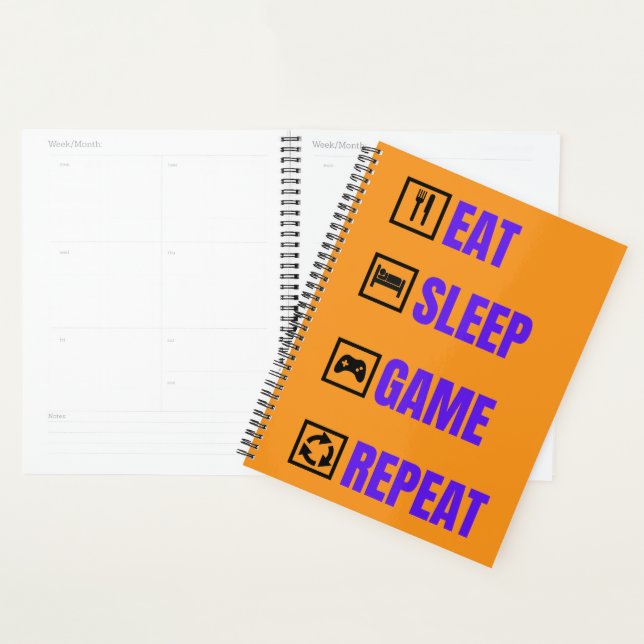eat sleep game repeat planner (Display)