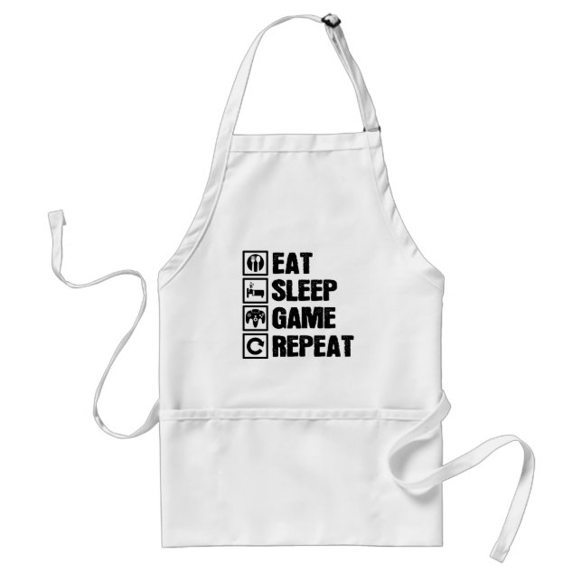 Eat Sleep Game Repeat Standard Apron (Front)
