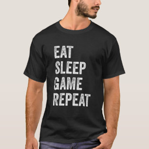 Eat Sleep Game Repeat Video Games Gaming Men Boys T-Shirt