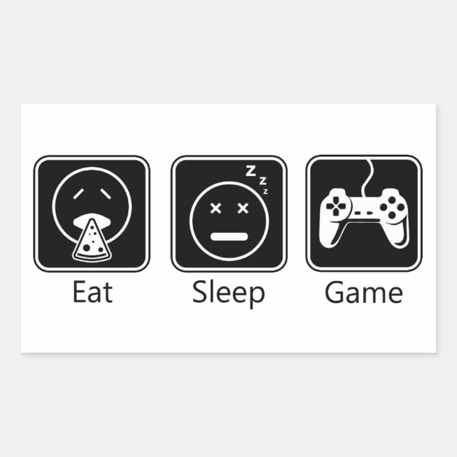 Eat, Sleep, Game Sticker (Front)