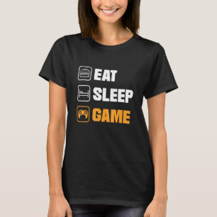 Eat Sleep Game Video Game Player Gaming Console Pc T-Shirt