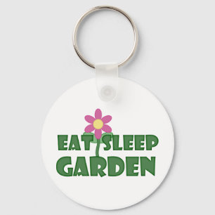 Eat Sleep Garden Keychain