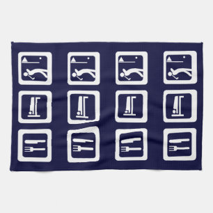 Eat Sleep Golf - Any Colour Kitchen Towel