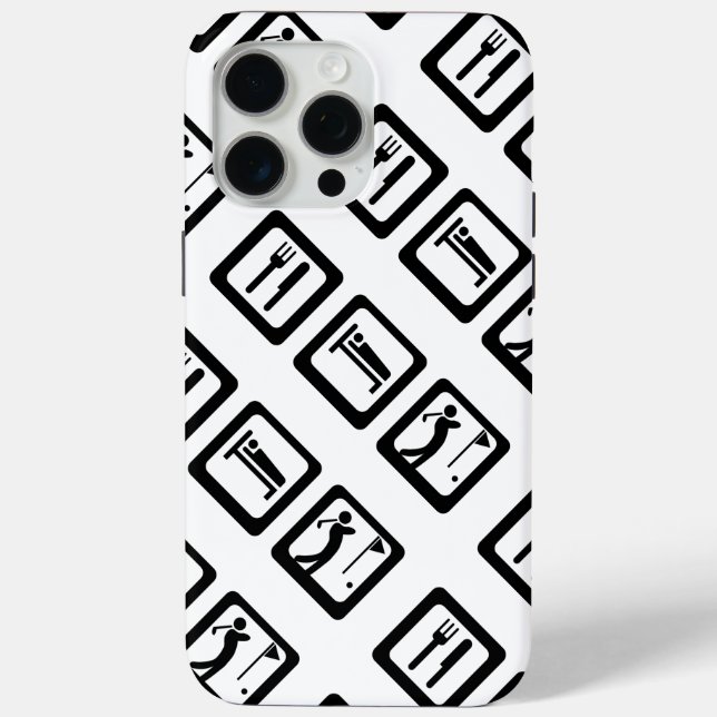Eat Sleep Golf Case-Mate iPhone Case (Back)