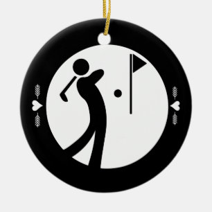 Eat Sleep Golf Ceramic Ornament