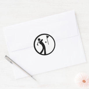 Eat Sleep Golf Classic Round Sticker