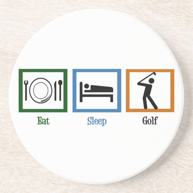 Eat Sleep Golf Coaster (Front)