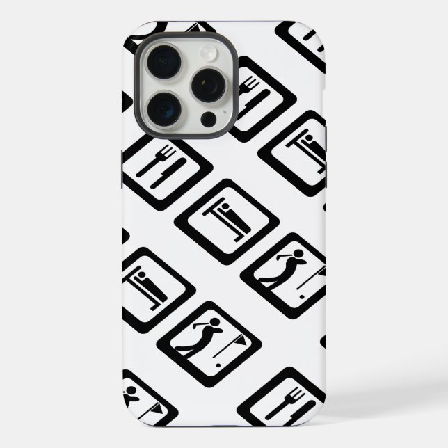 Eat Sleep Golf iPhone Case (Back)