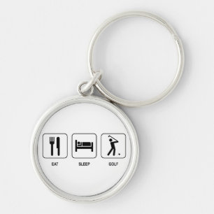 Eat Sleep Golf Keychain
