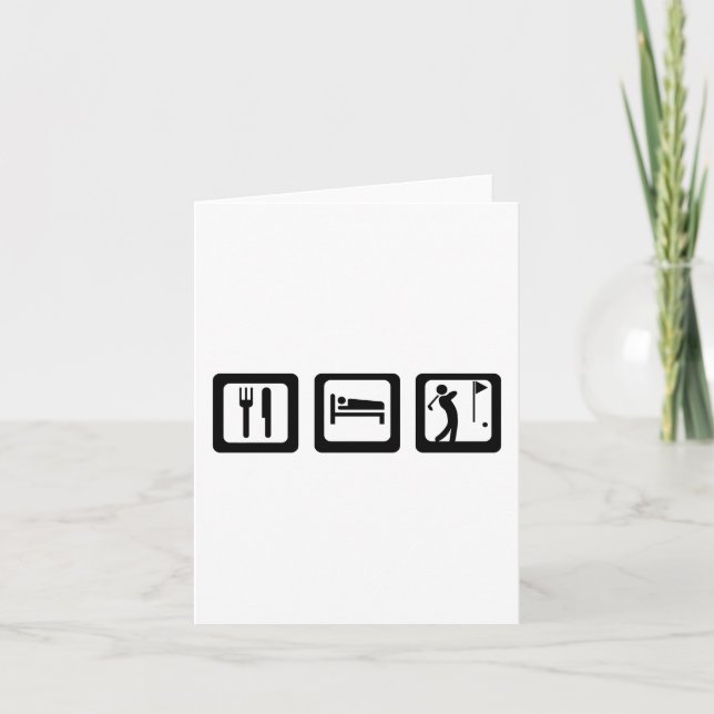 Eat Sleep Golf Note Cards (Front)
