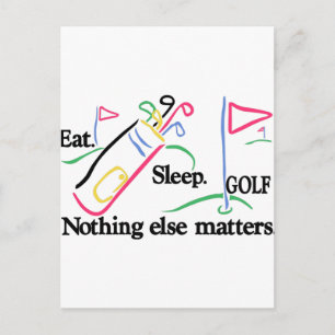 Eat Sleep Golf Postcard