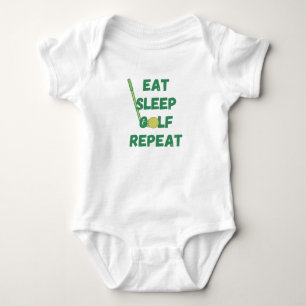 Eat Sleep Golf Repeat Baby Bodysuit
