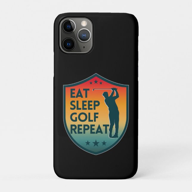 EAT SLEEP GOLF REPEAT Case-Mate iPhone CASE (Back)