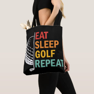 Eat Sleep Golf Repeat Tote Bag