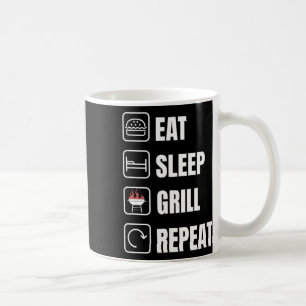 Eat Sleep Grill Repeat Bbq Griller Father's Day Coffee Mug