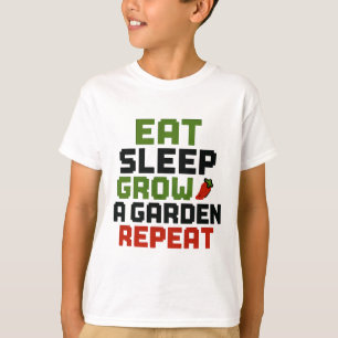 Eat Sleep Grow A Garden Repeat Funny Gardening Lov T-Shirt