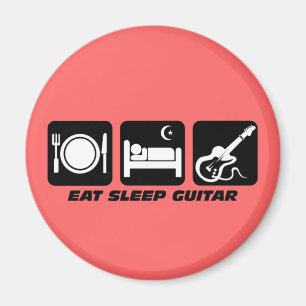 eat sleep guitar magnet