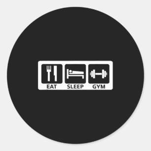 Eat Sleep Gym Fitness Trainer Workout Gift Classic Round Sticker