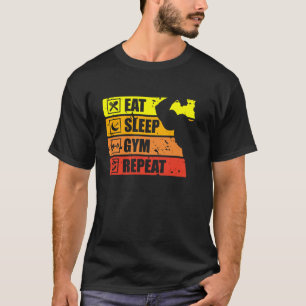Eat Sleep Gym Repeat Cool Classic T-shirt