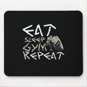 Eat Sleep Gym Repeat Funny Quote Mouse Pad