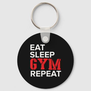 Eat Sleep Gym Repeat Keychain