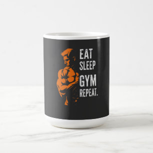 Eat Sleep Gym Repeat Workout T-Shirt Coffee Mug