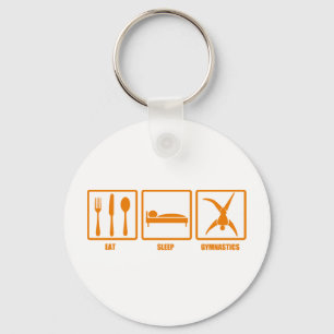 Eat Sleep Gymnastics Keychain