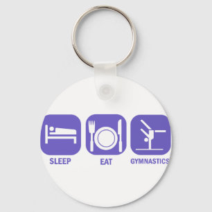 EAT SLEEP GYMNASTICS KEYCHAIN