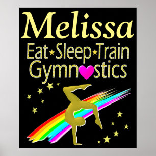 EAT, SLEEP, GYMNASTICS PERSONALIZED POSTER