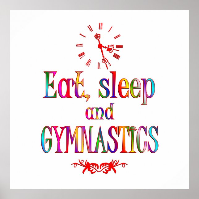 Eat, Sleep Gymnastics Poster (Front)