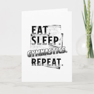 Eat Sleep Gymnastics Repeat Card