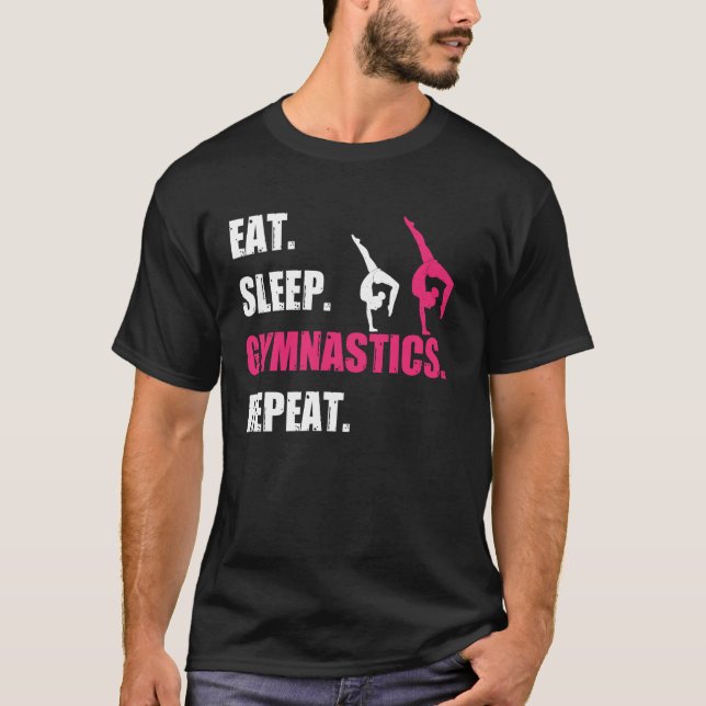 Eat Sleep Gymnastics Repeat T-Shirt (Front)