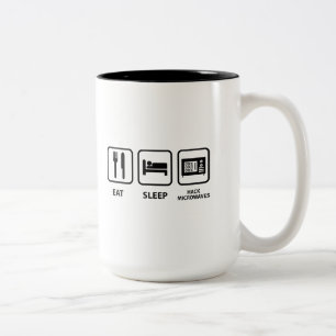 Eat Sleep Hack Microwaves Two-Tone Coffee Mug