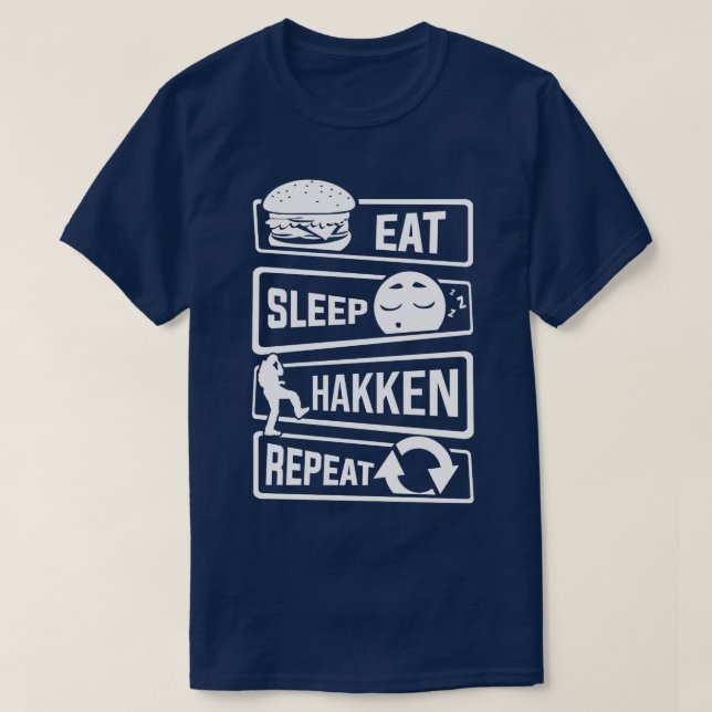 Eat Sleep Hakken Repeat Gabber Hardstyle  (2) T-Shirt (Design Front)