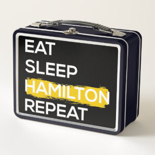 Eat Sleep Hamilton Repeat II Metal Lunch Box