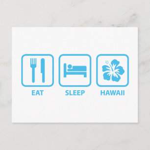 Eat Sleep Hawaii Postcard