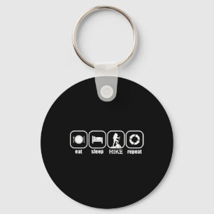 Eat, Sleep, Hike, Repeat - Funny Hiking, Camping, Keychain