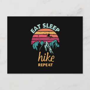 Eat, Sleep, Hike, Repeat Postcard
