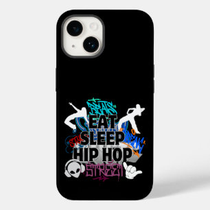 Eat Sleep Hiphop.w Black BG Case-Mate iPhone 14 Case