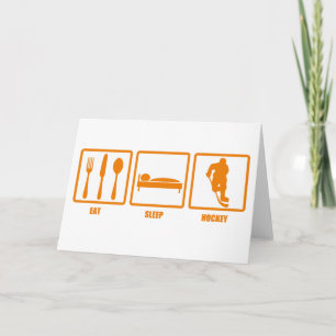 Eat Sleep Hockey Card
